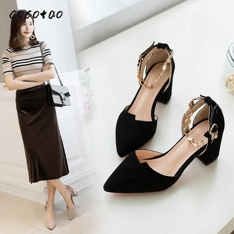 Zapatos de tacón alto con hebilla para mujer, novedad de verano, primavera,  5cm, 2020|Zapatos de tacón de mujer| - AliExpress