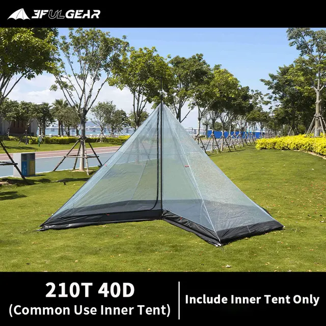 3F UL Pyramid Tipi Tent  4-6 Persons  Tent 40D/210T  6