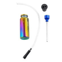 Прямая поставка цветные водопроводные трубы мини портативный водяной табачный кальян трубы настоящее здоровье Металлический Трубчатый фильтр