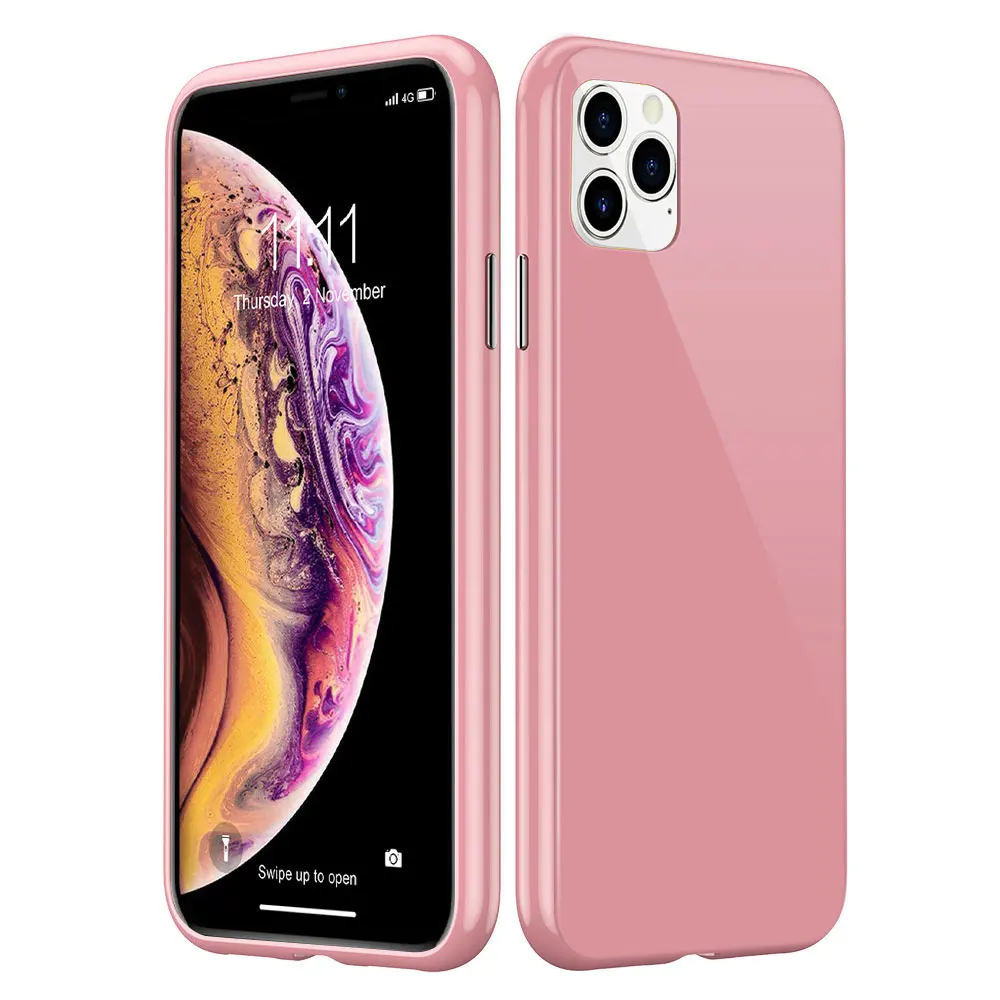 KISSCASE металлический магнитный чехол для iPhone X 7 8 7plus 8plus 11 Pro Max XR XS MAX чехол HD закаленное стекло магнит чехол для телефона крышка - Цвет: Розовый