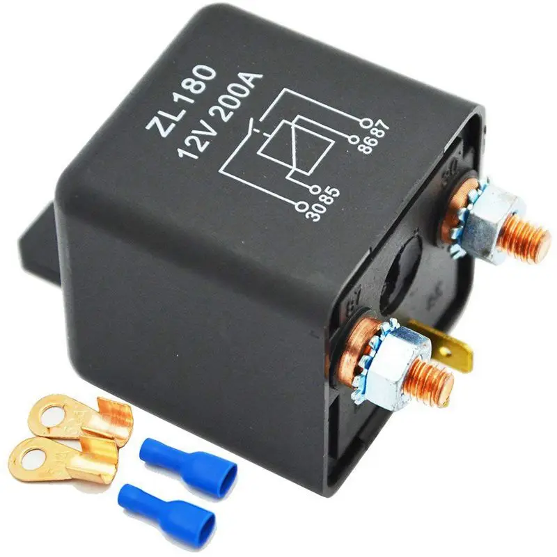 Relais 12v 200a 4 Pin Avec 2 Pin Empreinte + 2 Terminal, Coupleur