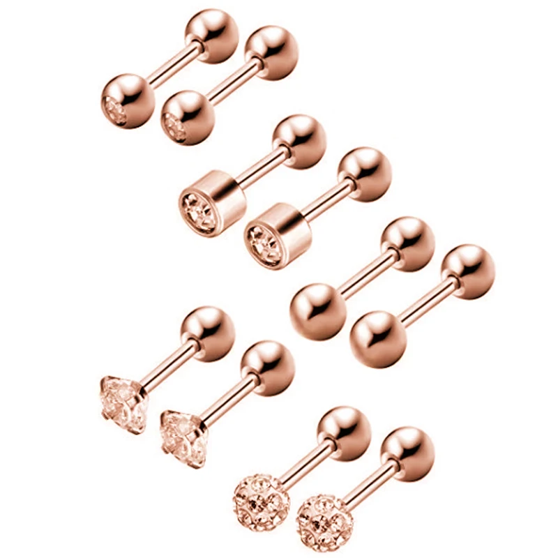 Rose gold helix earrings Clearance