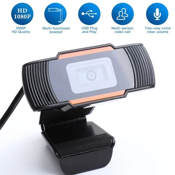 

HD 1080P Webcam Computer PC WebCamera with Mic WebCamera Video Recording Work for Live Broadcast Video Calling Conference Work
