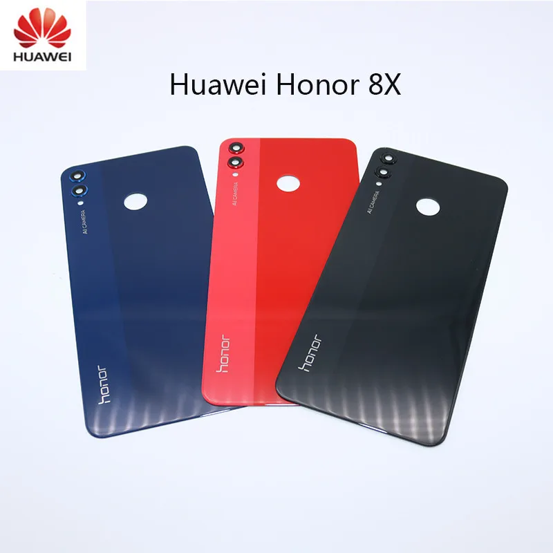 

Original HUAWEI Honor 8X Case Back Glass Battery Cover Rear Door Housing Cover Panel Replacement For Honor 8X With Camera Lens
