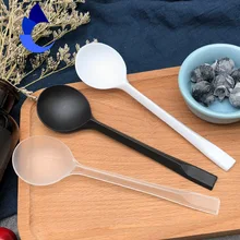 

Disposable Plastic Spoons Party Cutlery Spoons Birthday Party Tableware for Jelly Ice Cream Dessert Disposable Spoons Mini Spoon