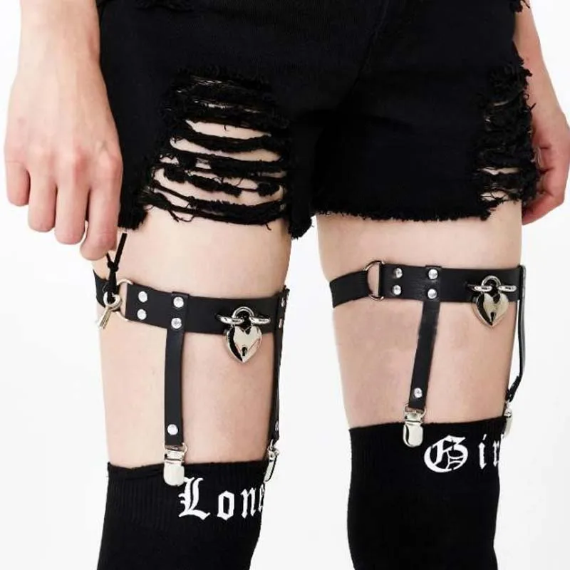 1 paar Leuke Lederen Garters Dij Hoge 