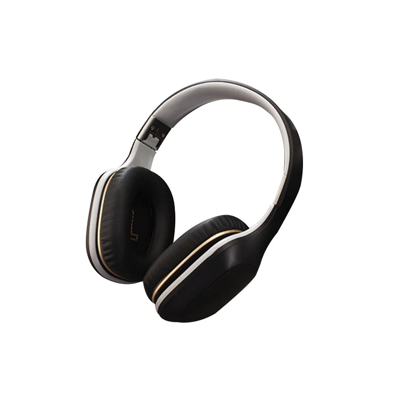 Беспроводной bluetooth-наушник с шумоподавлением на головке HIFI, складной сабвуфер, стереогарнитура, Поддержка приложения - Цвет: Черный
