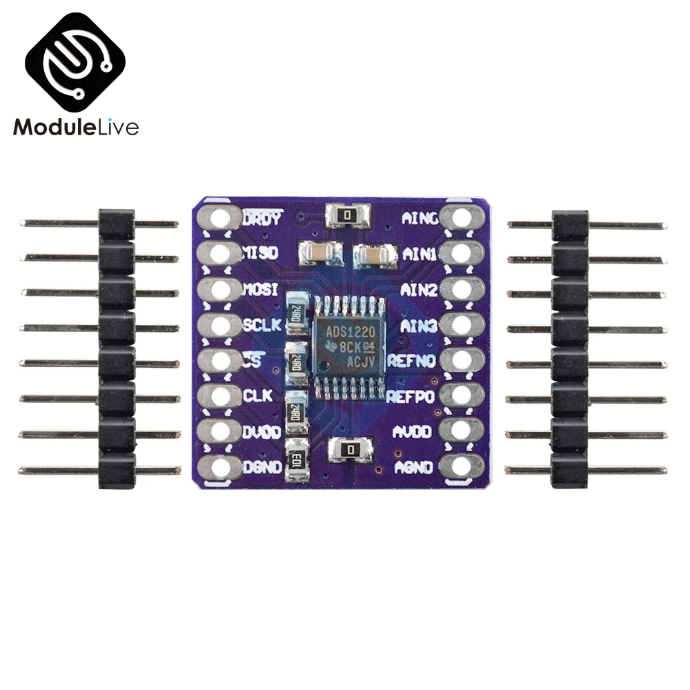 Низкая Мощность CJMCU-1220 ADS1220 A/аналого-цифрового преобразователя с АЦП SPI 24 битный аналого-цифровой преобразователь модуль для Arduino