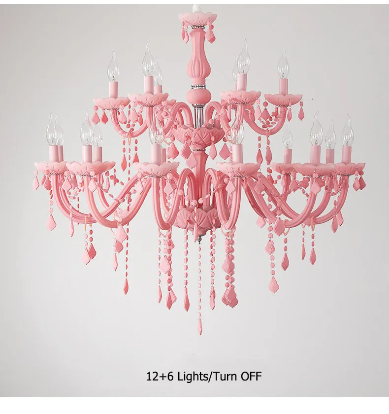 Новые современные розовые хрустальные люстры освещение для спальни детская комната лампа для помещений K9 хрустальные люстры de teto Потолочная люстра