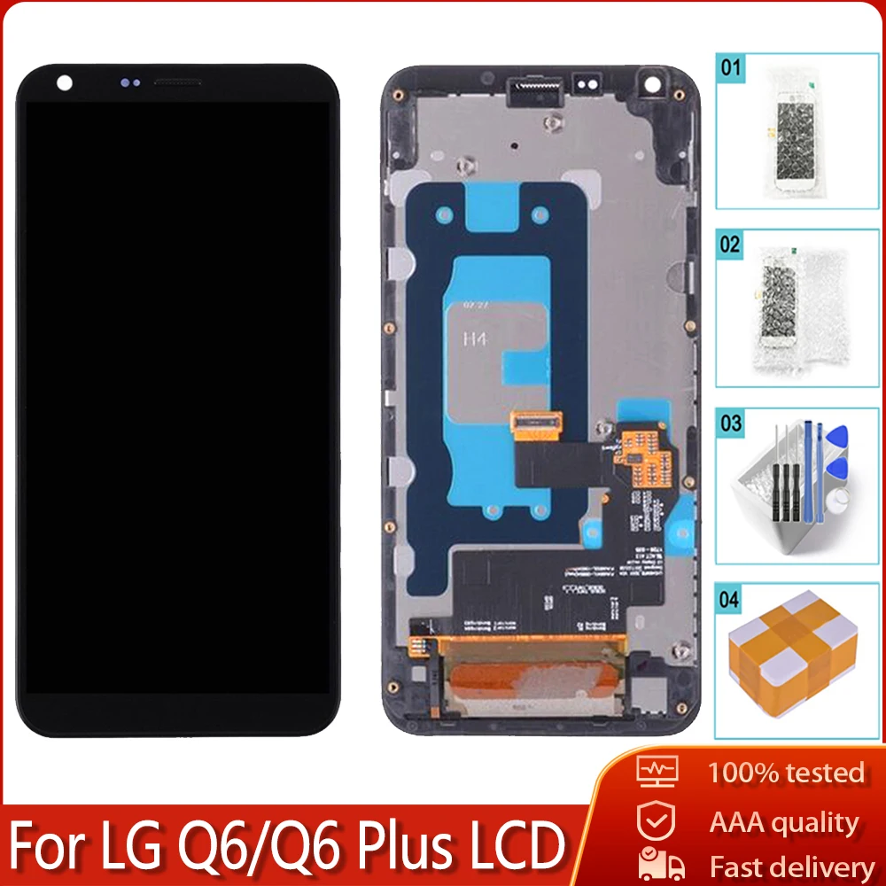 5.5'' AAA+++ For LG Q6 LCD Display M700 M700A US700 M700H M703 M700Y Touch Screen + Frame Digitizer Assembly | Мобильные