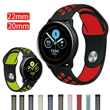 

20/22mm Wristband band For Samsung Galaxy watch active 2 46 42mm gear S3 sport S2 huawei watch GT 2 Strap 46mm watch Bracelet