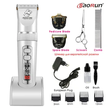 

Baorun P9 Clipper Dogs Professional LCD Screen Pet Cat Clippers Electrical Grooming Trimmer Rechargeable Haircut Machine Animals