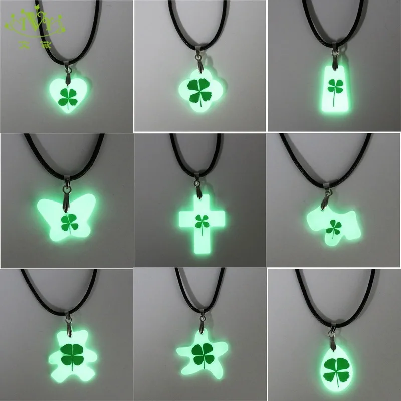 20pcs Glow In The Dark Four Leaf Clover 