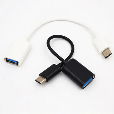 20 шт./лот 16 см тип-c OTG Кабель-адаптер USB 3,1 тип-c штекер USB 3,0 A Женский OTG кабель для передачи данных адаптер