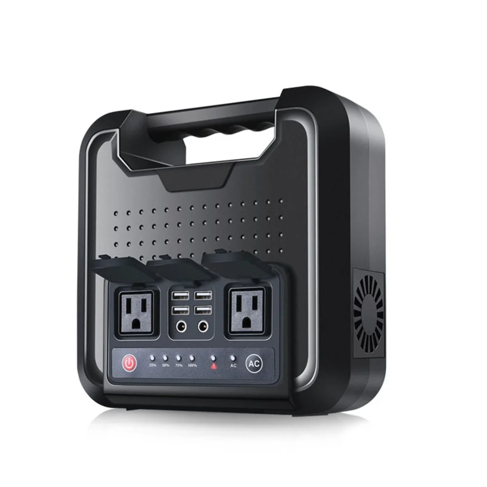 HP300 портативный солнечный генератор, источник питания с инвертором, USB, ЖК-дисплей, генератор энергии для наружного дома, автомобиля, 110 В