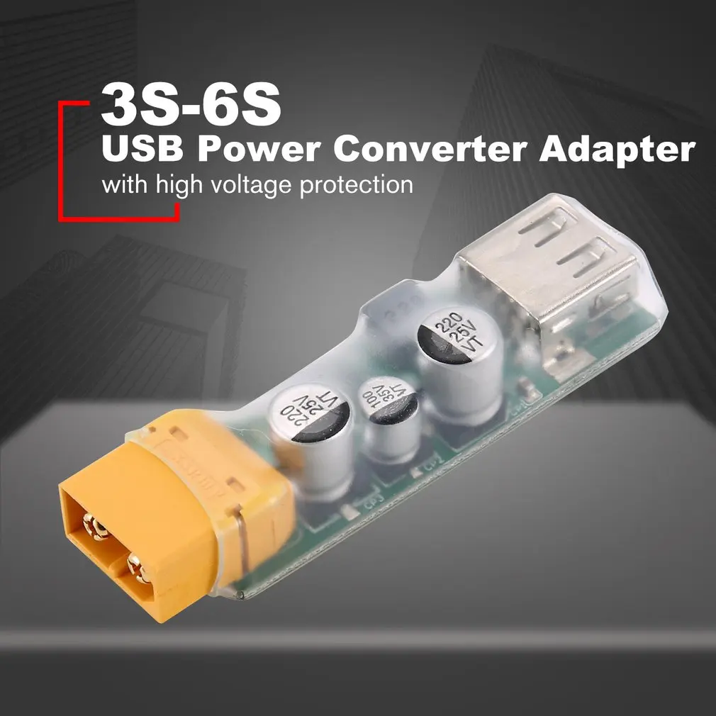2 шт. 3 S-6 S Lipo зарядное устройство USB быстрая зарядка конвертер с XT60 разъем мобильного телефона переходник мобильного зарядного устройства