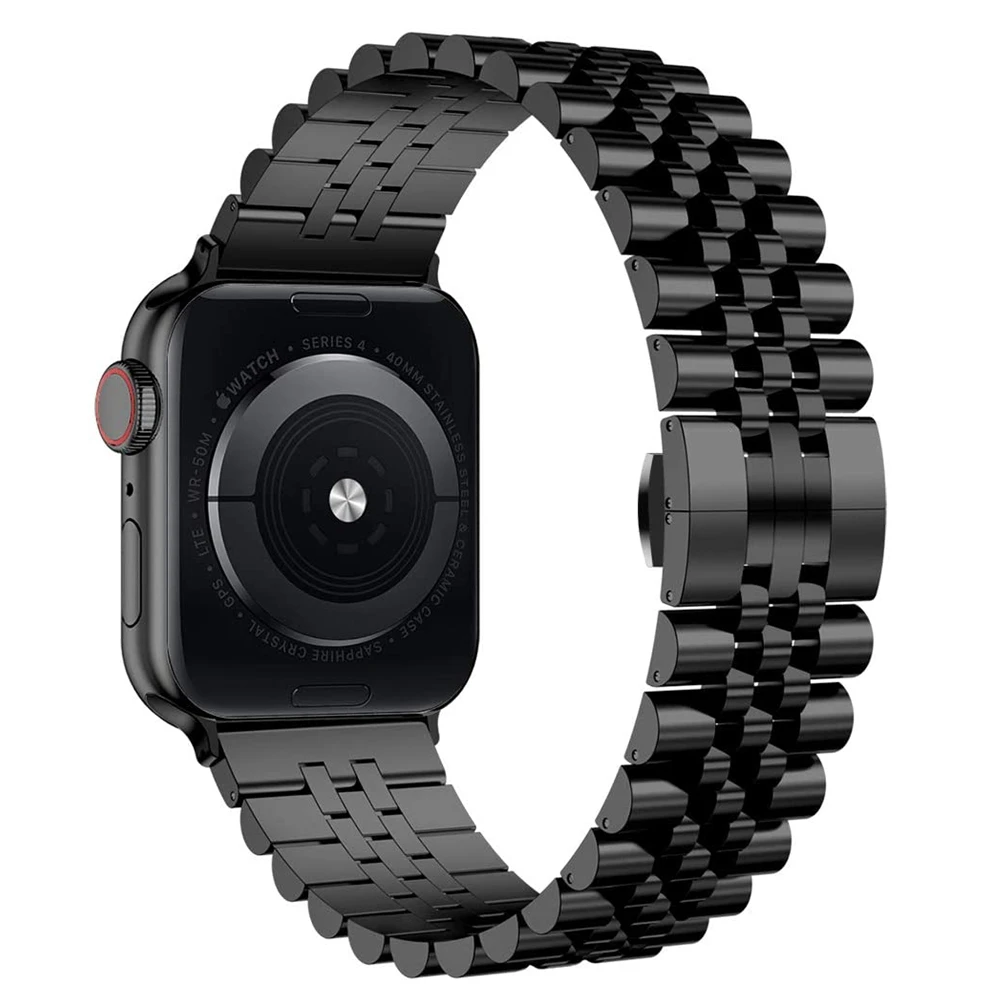 Ремешок из нержавеющей стали для Apple Watch Series 6 деловой браслет с металлическими