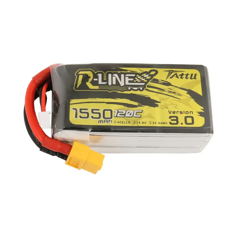 Татту R-Line Версия 3,0 V3 1300/1400/1550/1800/2000 мА/ч, 120C 4S 6S 4,2 V Lipo Батарея XT60 штекер небольшой гоночный Дрон с видом от первого лица Квадрокоптер с дистанционным управлением