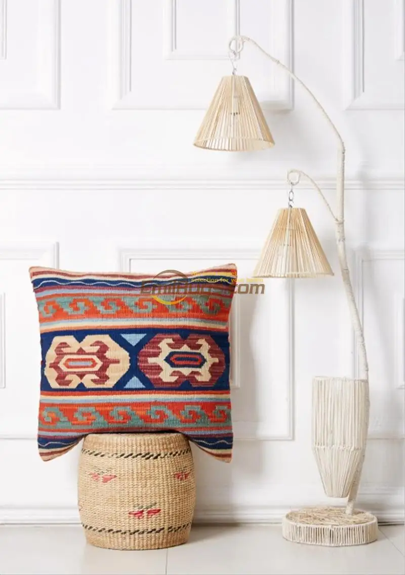 decor cushion Point Kilim Rose Handmade Decor Handmade Wool Fleece Decorative