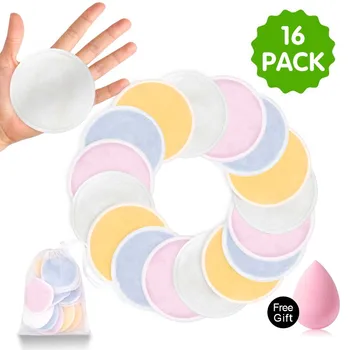 

Washable Cotton Pads Makeup Remover Pads Reusable Cottons Bamboo Makeup Remover Cloth Washable Wipe Cleansing With Laundry Bag