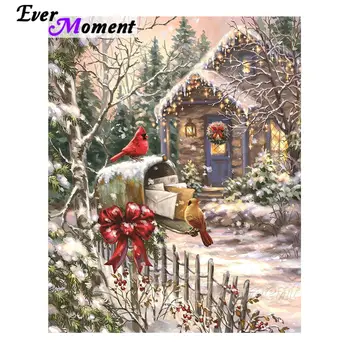 

Ever Moment Diamond Painting Christmas Letters Birds Full Square Resin Drills Mosaic Embroidery Diamond Painting Kits 4Y161