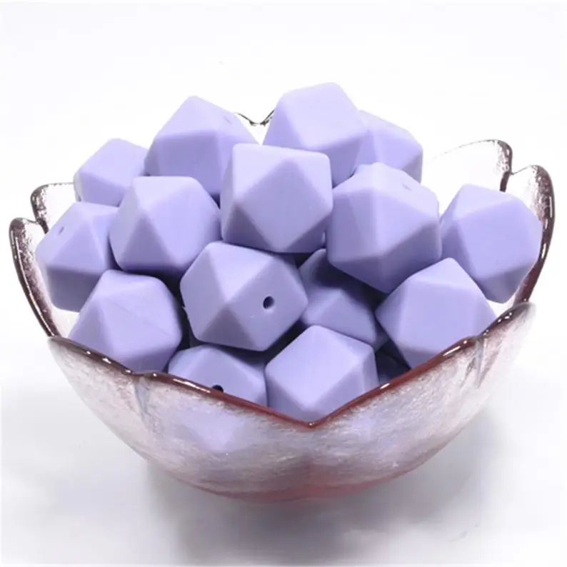 Jojochew тропические сиреневые шестигранные Силиконовые Прорезыватели BPA бесплатные сенсорные четки Детские трофеи силиконовые 14 мм, 17 мм BX42