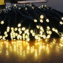 Guirlande lumineuse solaire, imperméable, pour l'extérieur, jardin, arbre de noël, parterre de fleurs 