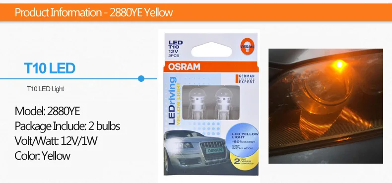 Лампа Ксеноновая OSRAM СВЕТОДИОДНЫЙ T10 W5W T20 p21w светодиодный автомобильный Боковой габаритный фонарь лампы сигнала поворота интерьер чтение светильник номерных знаков Лампы помочь вспышка Светильник Автомобиля