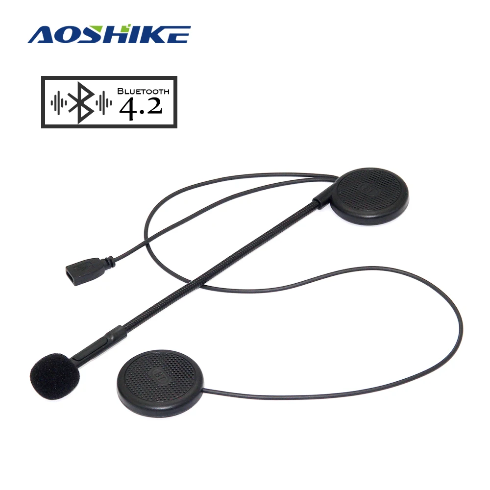 AOSHIKE беспроводной стерео ультра-тонкий мотоциклетный шлем гарнитура Bluetooth