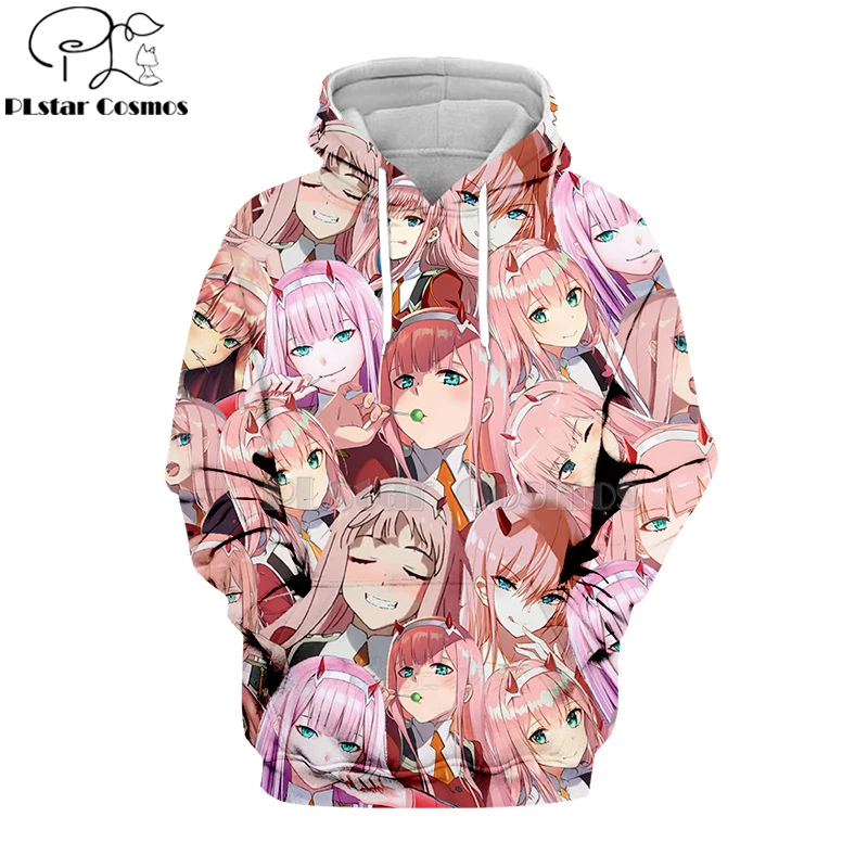 

PLstar Cosmos Ahegao Darling in the Franxx 3d hoodies/shirt/sweatshirt Hipster Anime Unisex Face Tops Kawaai Cute Pullovers-1