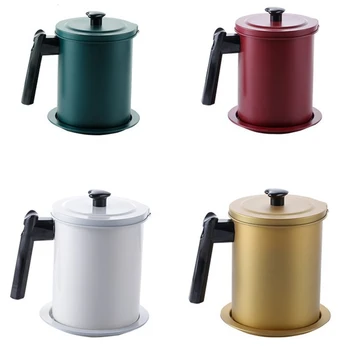 

Stainless Steel Lard Tank Large Capacity Storage Tank Kitchen Household Cooking Oil Bottle Filter Residue Tank