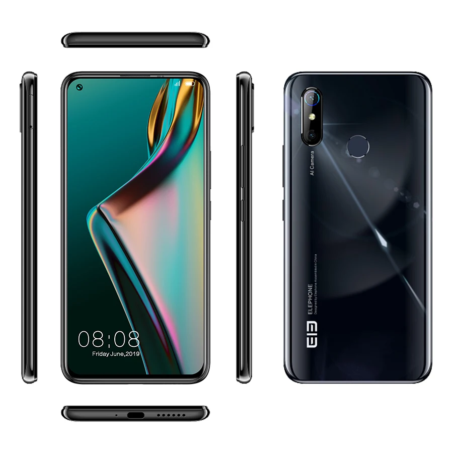 Смартфон ElEPHONE U3H на Android 10 восемь ядер экран 6 53 дюйма ГБ + 128 ГБ|Смартфоны| |
