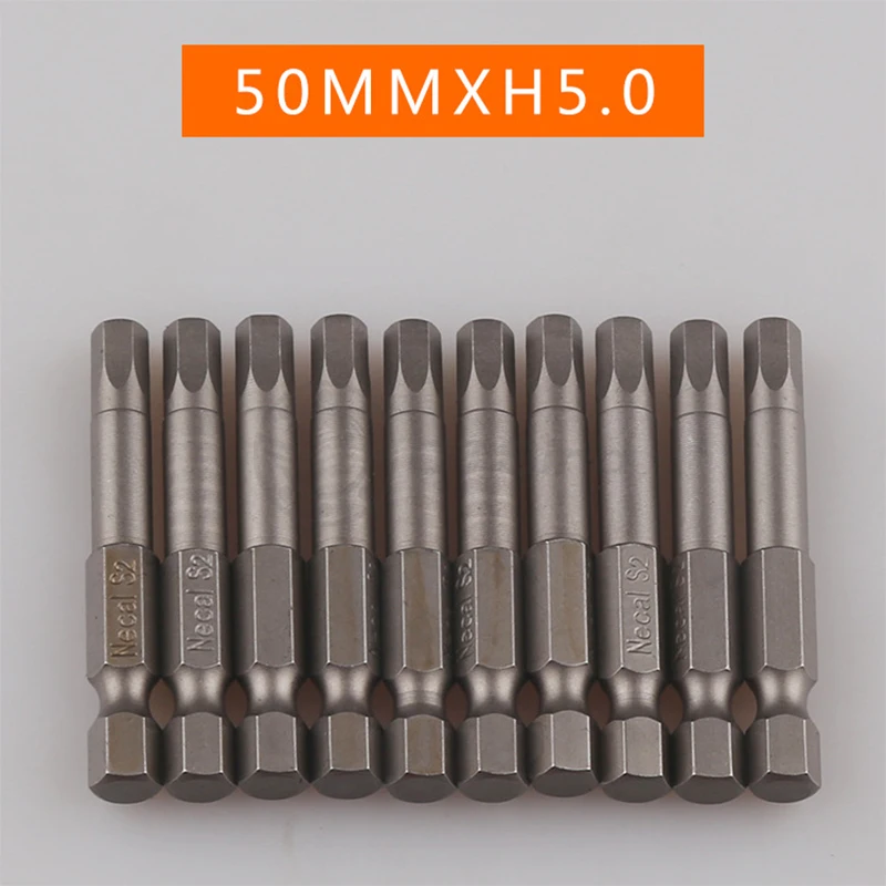 5.0 Удлиненный длинный гаечный ключ для электрического бурения воздушная партия S2 легированная сталь Шестигранная головка Электрический винт инструмент - Цвет: 5.0