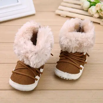 

Fashion Baby Booties Newborn Cotton Soft Winter Boy Girls Baby Shoes High-top Warm Fleece Boots Keep Warm Footwears