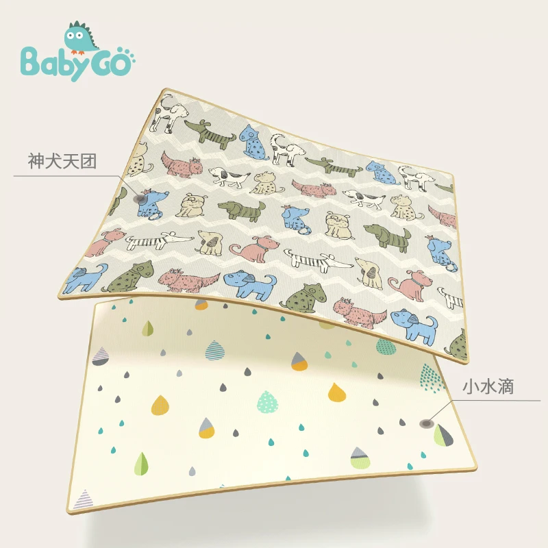 BabyGo игровой коврик толщина 2 см мультфильм безвкусный нескользящий водонепроницаемый гостиная XPE ползающий коврик детский игровой коврик - Цвет: B