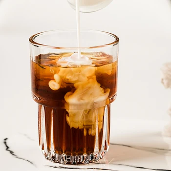 

Bar Striped glass cup whisky tea coffee milk water mug Cocktail Brandy Vodka shot glasses Wine Transparent cups Drinkware set