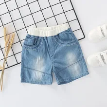 Детская одежда в Корейском стиле; джинсовые шорты для девочек; летний стиль; детские джинсы из чистого хлопка