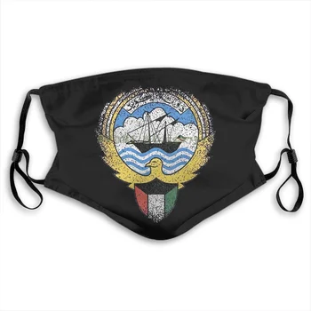 

Face Mask 'S Stree Twear Kuwait Of Arms National Emblem Anti Dust With Filter For Men For Women Kids Girl Boy Teens Masks