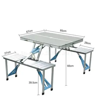 

Folding Table Outdoor Connected Table And Chair One Office Table Portable Portable Hand-held Exhibition Industry Picnic Set