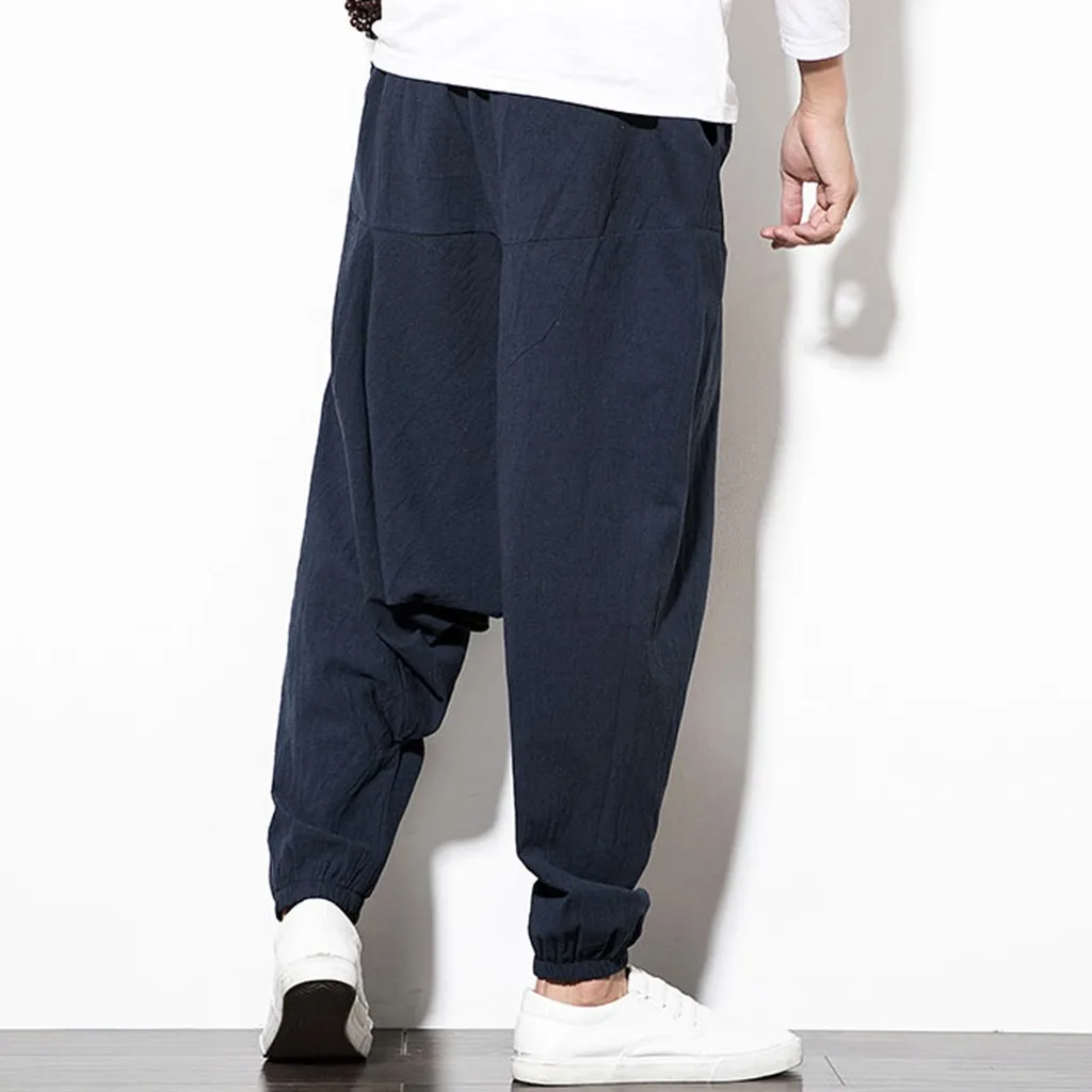KANCOOLD брюки, льняные мужские брюки средней плотности, мужская мода, стиль, хлопок и конопли, низкосортные широкие брюки, брюки Nov7