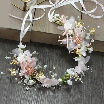 

New Super Fairy Beauty Sensual Flower Headband Wreath Original Wedding Bride Headdress Wedding Hair Accessories