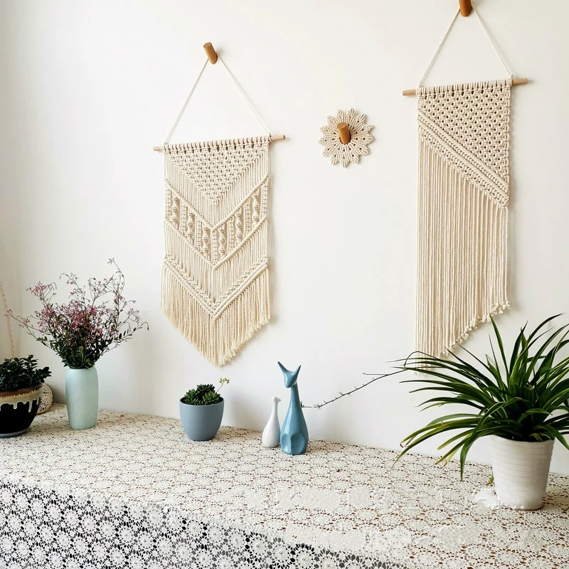 Macrame Boho Tapestry Wall Hanging Hand-woven Home Decoration Accessories Nordic Art Tassel Apartment Dorm Room | Дом и сад