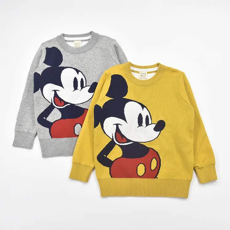 

Autumn & Winter Medium-small Childrenswear Clothes Men And Women Children Double Layer Cotton Thread Pullover Sweater Baby Base