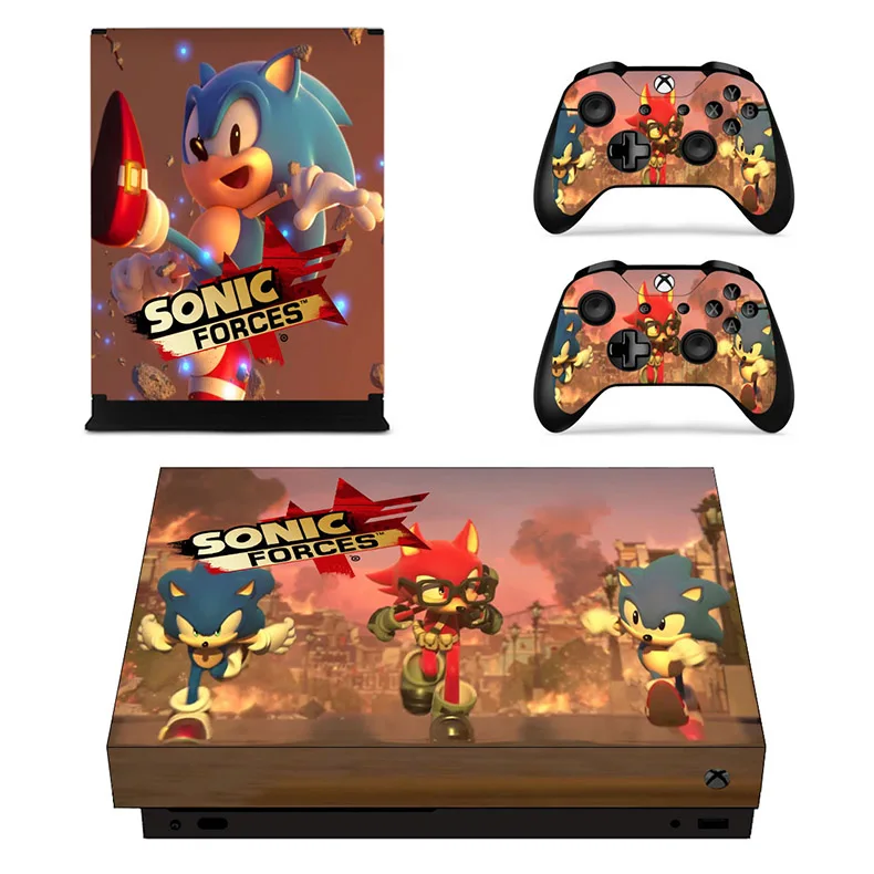 Для Xbox One X Стикеры из винила и кожи Sonic зубная щётка силы Стикеры наклейки на машину, домашнего декора для Xbox one X Xbox Slim консоли пульты дистанционного управления скины