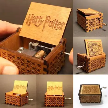 

Retro Carved Wooden Music Box Interesting Toys Kid Birthday Xmas Gifts Creative Decor