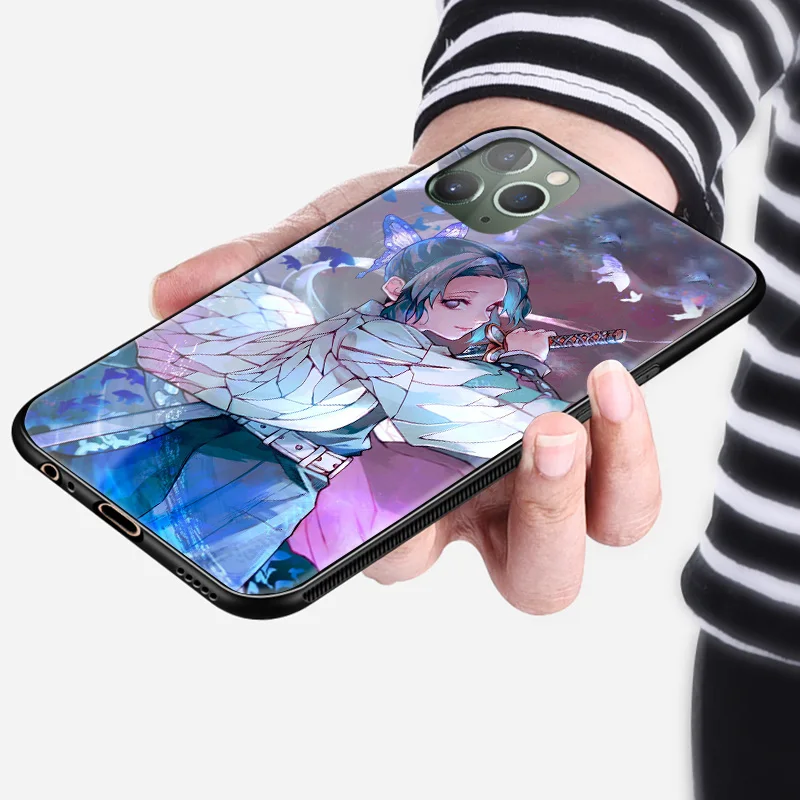 Shinobu Kocho Kimetsu no Yaiba мягкий силиконовый стеклянный чехол для телефона чехол для Apple iPhone 6 6s 7 8 Plus X XR XS 11 Pro MAX