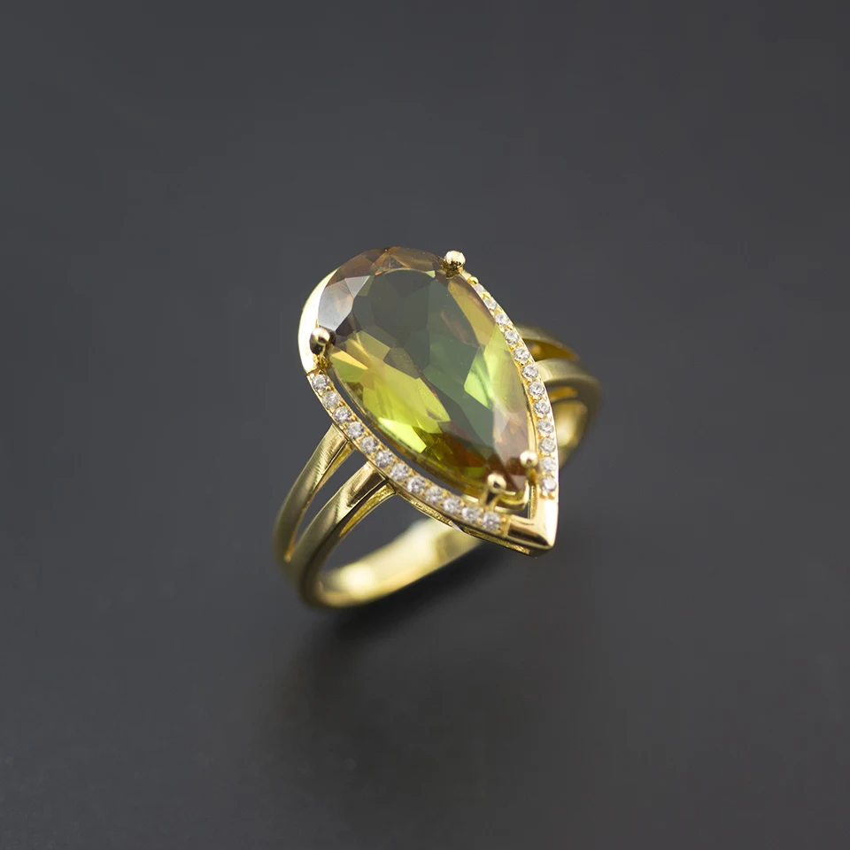 Bolai Zultanit кольцо, 925 пробы, серебро, изменение цвета, создан диаспор, груша, 18*10 мм, драгоценный камень, ювелирные изделия для женщин, кольца, подарок