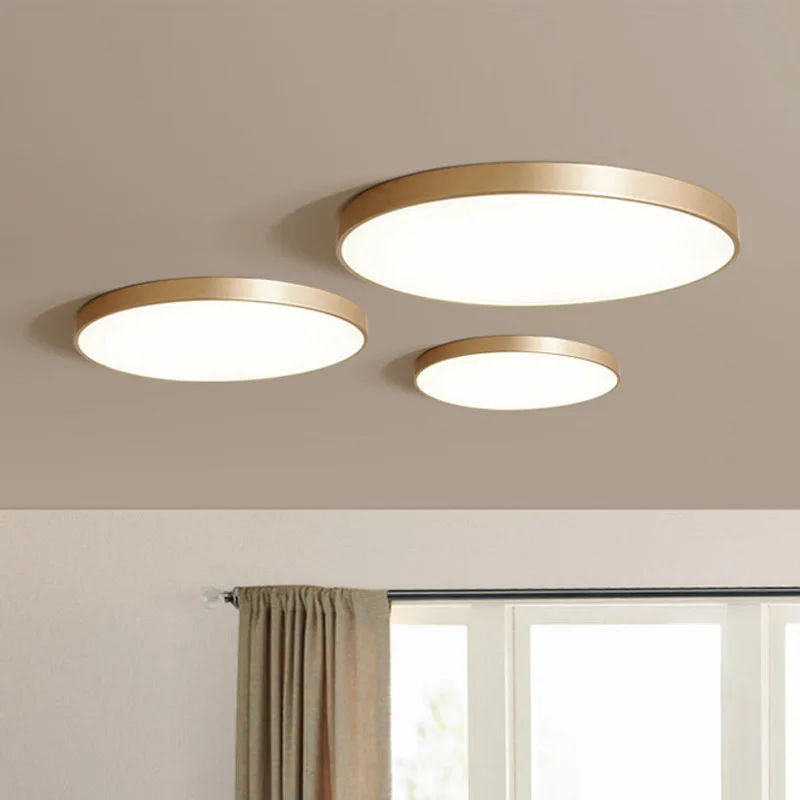 Золотые роскошные современные светодиодные потолочные лампы для Спальня