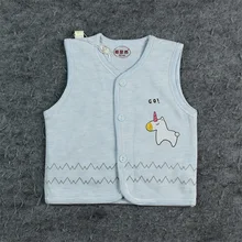 19 стиль детский двухслойный тканевый жилет Meng xin yu детский жилет кардиган спереди льняной цвет мультфильм вышивка