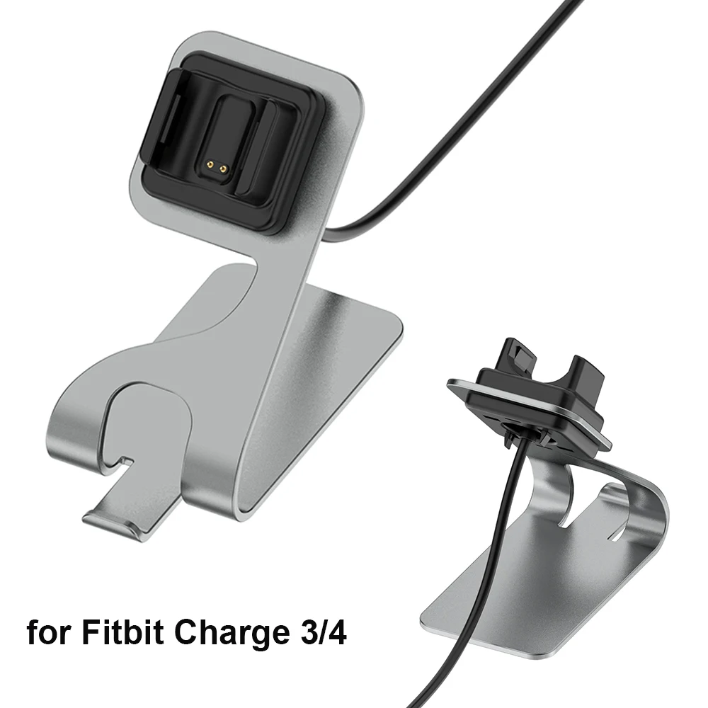 Dock Di Ricarica Per Fitbit Charge 3 / Charge 3 Se / Charge 4 / Charge 4 Se Supporto Di Ricarica Cavo Cavo Stazione Culla Grigio